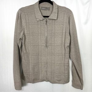 Croft & Barrow Zip Up Cardigan Size L